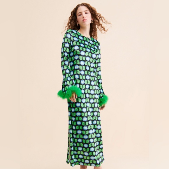 Anna Sui Velvet Daisies Dress Size Small - Picture 3 of 6